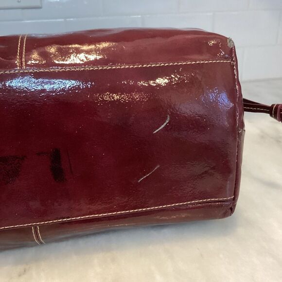 Dooney & Bourke Chiara High Gloss Patent Leather Drawstring Shoulder Bag Tote - Picture 7 of 16